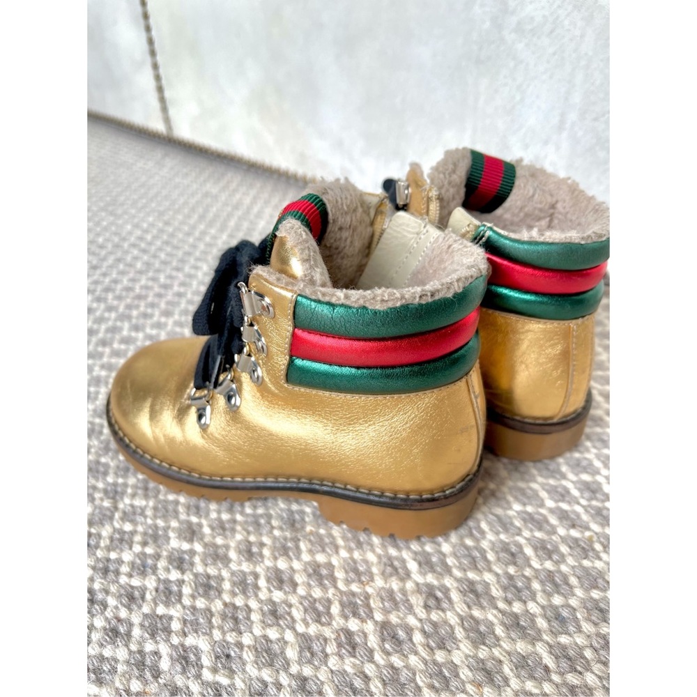 🔥GUCCI🔥 Kids Jonathan Faux Fur Metallic Boot - Picture 4 of 11